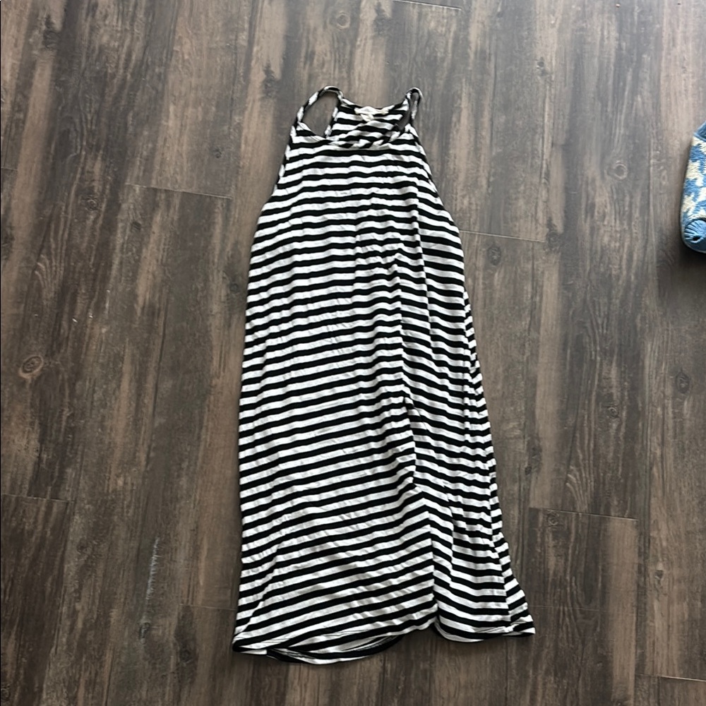 Rolla Coster Monochrome Striped Halter Dress